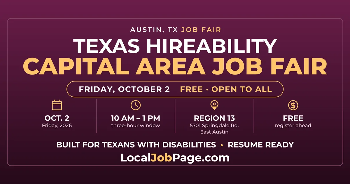 Austin HireAbility Job Fair October 2 Welcomes Job Seekers With Disabilities